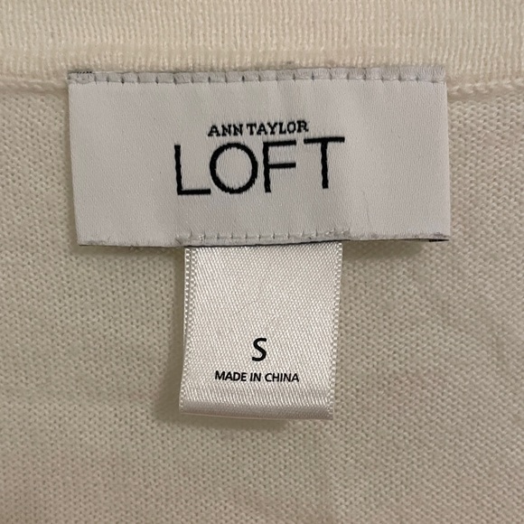 LOFT Ivory Button-Up Cardigan - Picture 2 of 2